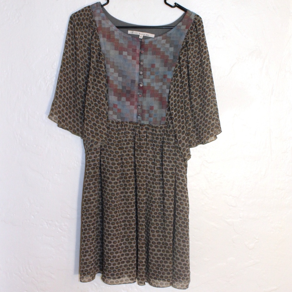 Rachel Rachel Roy checkered flutter sleeve dress